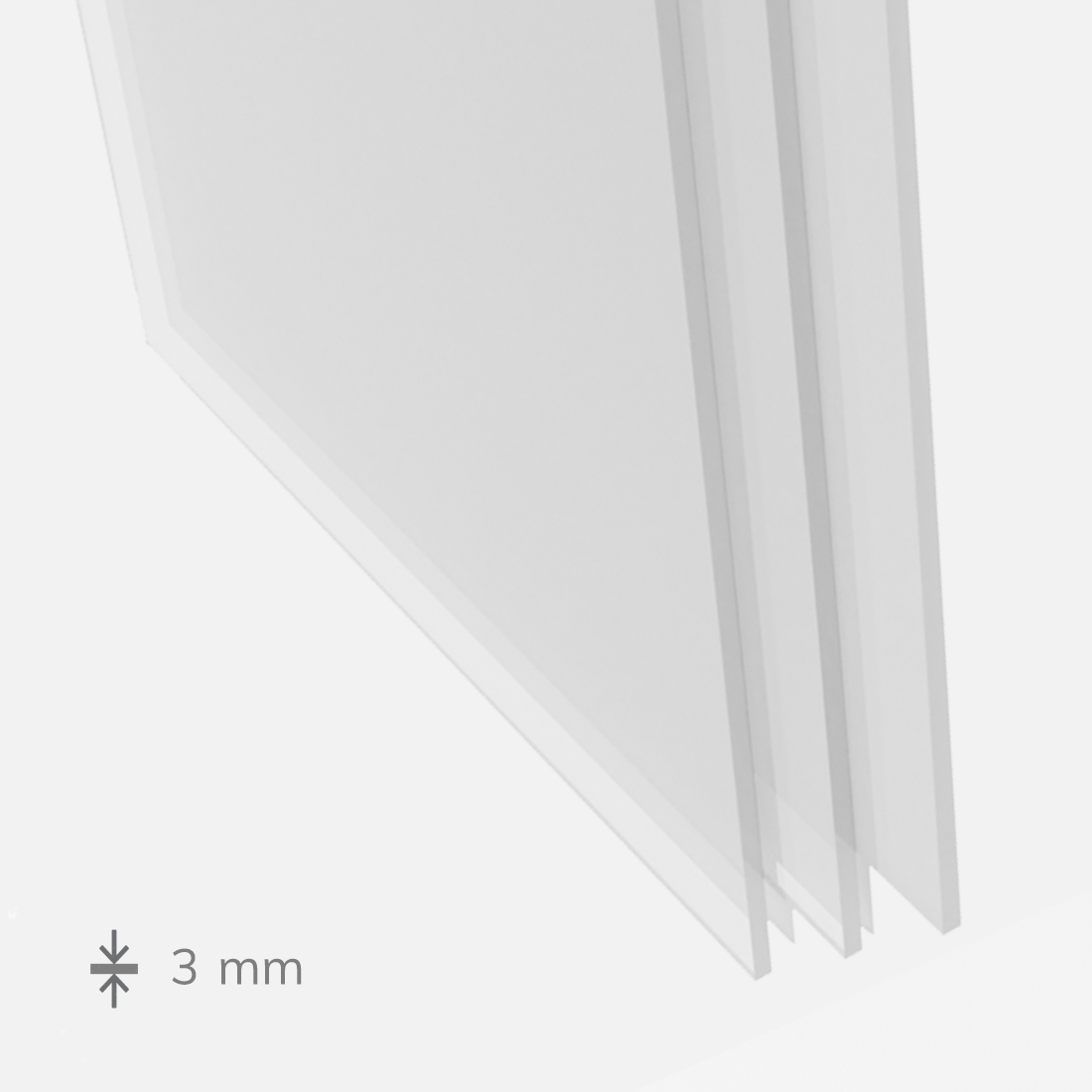 Perspex® pleksi steklo - belo: 3 mm